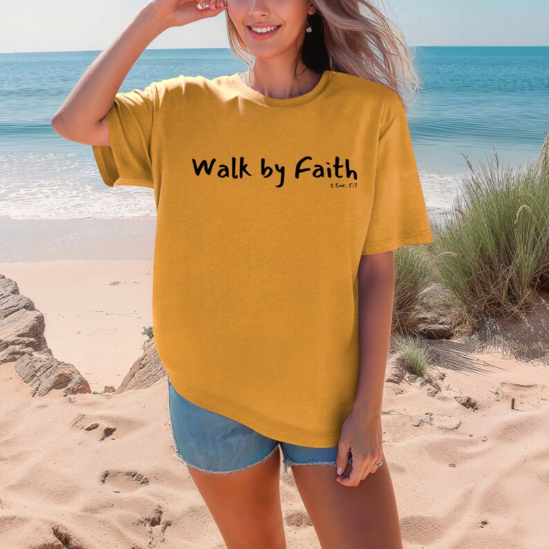 Walk by Faith T-shirt 2 Corinthians 5:7 Tee Faith Apparel Christian ...