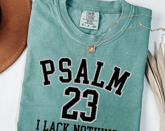 Psalm 23 Comfort Colors T-shirt: Unisex Christian Apparel