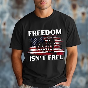 Patriotic Tee Freedom T-shirt USA Flag Shirt Navy Army Marines Air Force Coast Guard Space Force Military Support T-Shirt Comfort Colors Tee