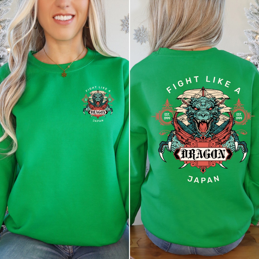 Dragon Sweatshirt Japan Shirt Dragon Apparel Japan Dragon Sweatshirt
