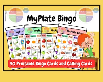 MyPlate Bingo- Printable Bingo and Calling Cards