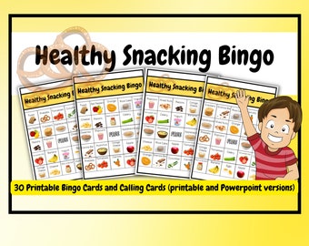 Healthy Snacking Bingo For Kids- Printables and Powerpoint