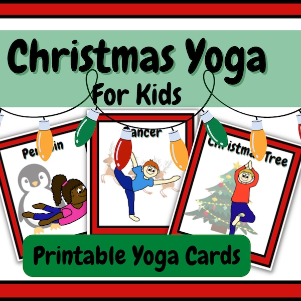 Christmas Yoga For Kids- Printable Yoga Cards