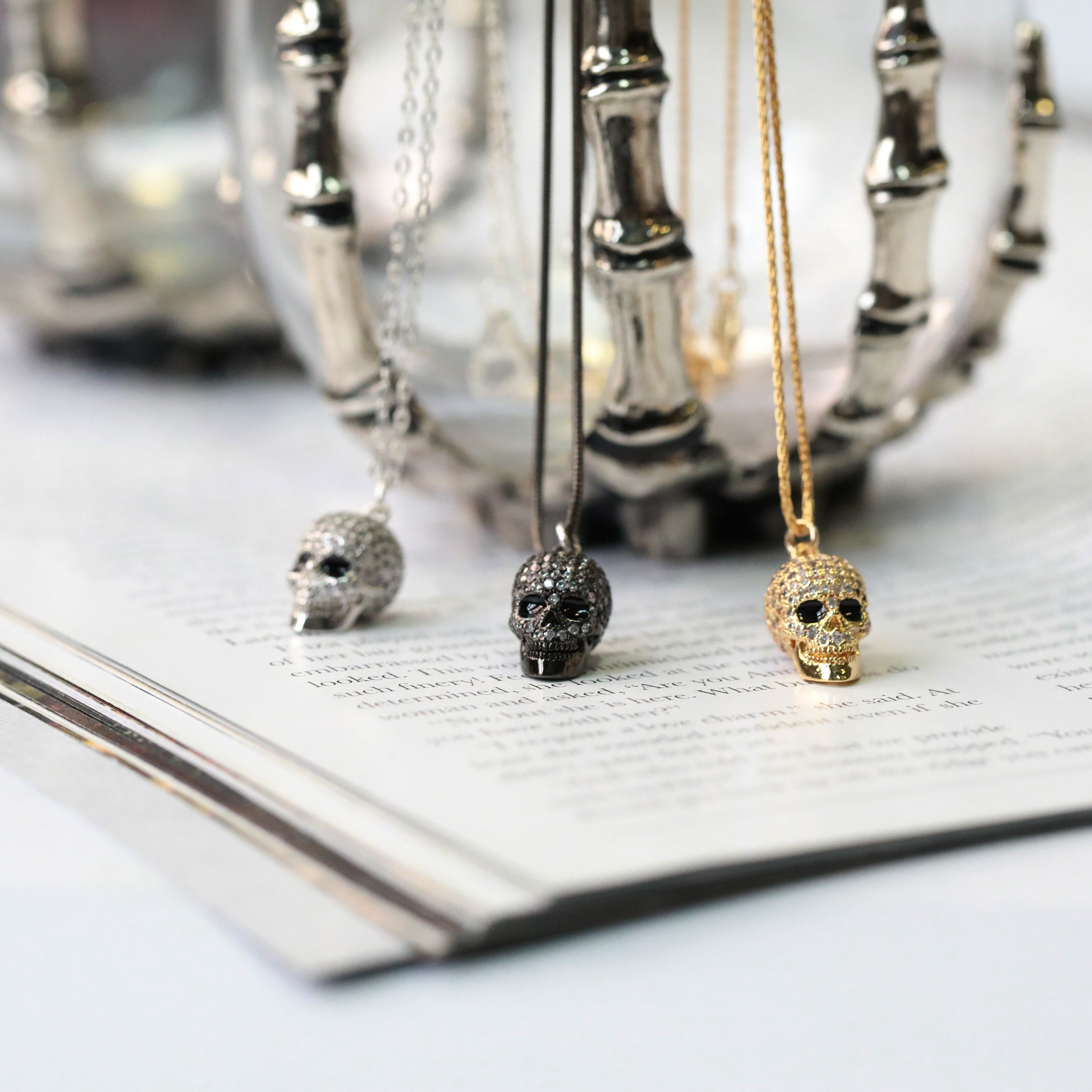 Buy Rose Gold Skull Necklace, Biker Jewellery, Mens Jewellery, 925 Silver  Skull, Rose Gold, Skull Pendant, Alternative Halloween Jewellery. Online in  India - Etsy