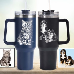 Custom photo engraved Stainless Steel Tumbler, Custom Tumbler,Engraved Cup,40 oz Tumbler,new mom gifts,Christmas gift,Christmas cup