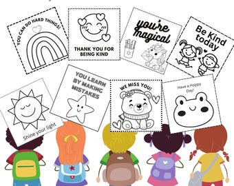 Lunch Box Notes: Black and White Printable School Notes (Digital Download)