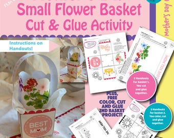 Mother's Day Basket Craft Activity: Printable Flower Basket (PDF)