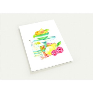 Original Aquarell Kunst Grußkarten Zitronen Packung mit 10 Grußkarten Innen leer für alle Anlässe