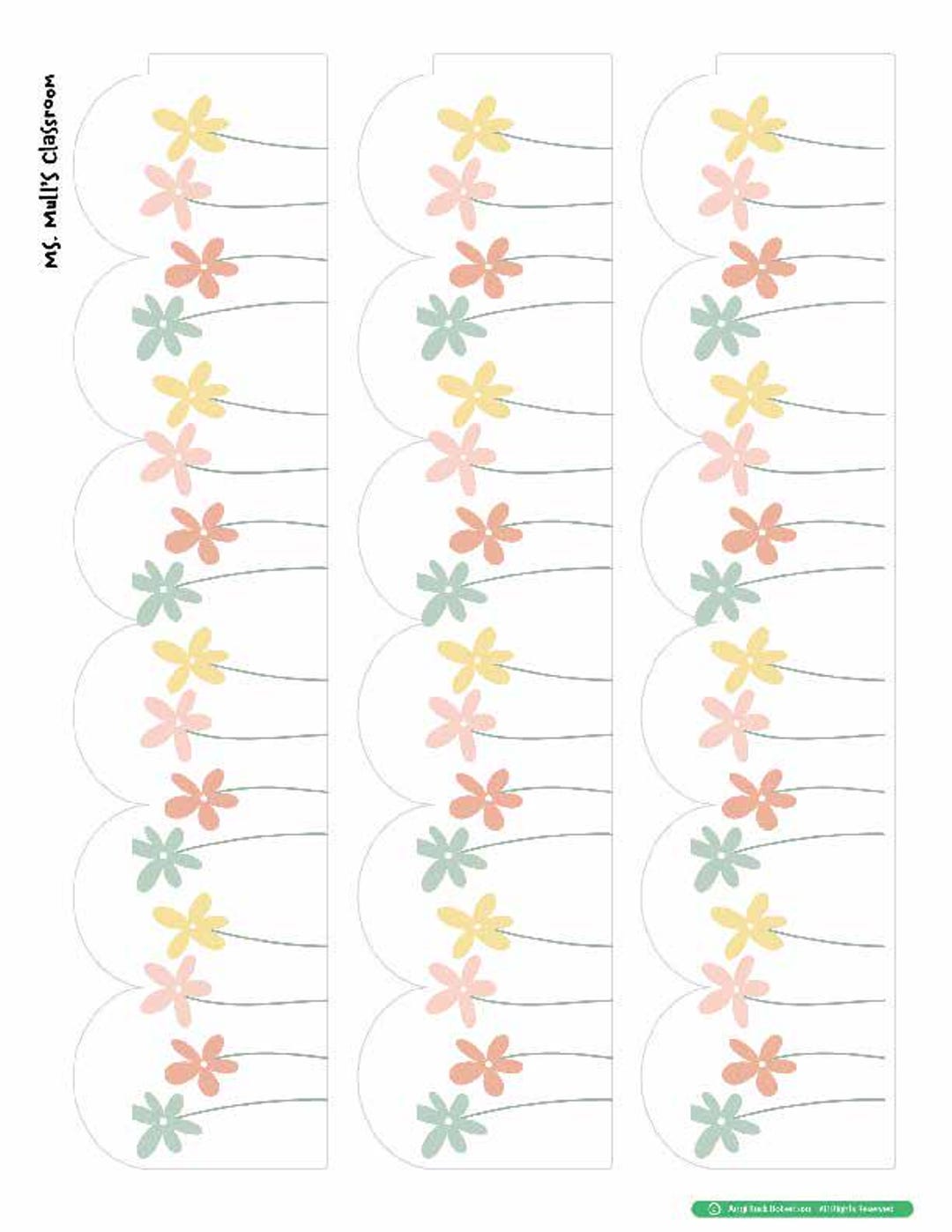 Classroom Bulletin Board Border / Spring Colorful Flowers/ Summer ...