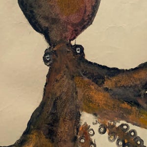 PULPO GYOTAKU COLORES n 1243 este pulpo es una obra única y rara, no es una copia digital ni impresión