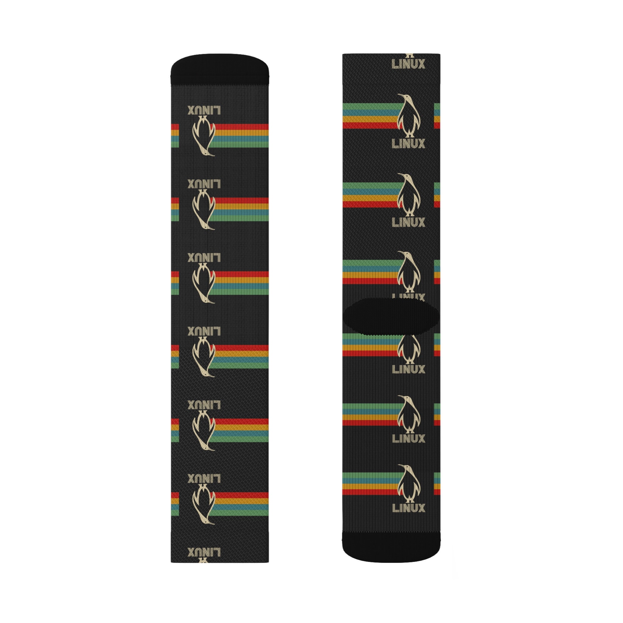 Linux Logo Retro Pattern Code Socks, Unisex Socks ,programming Socks ...