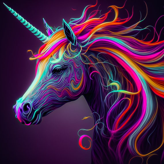 Rainbow Unicorn, Children's Art. Digital Wall Art Gift Available for  Download, PNG File. Digital Download, Digital Print. -  Canada