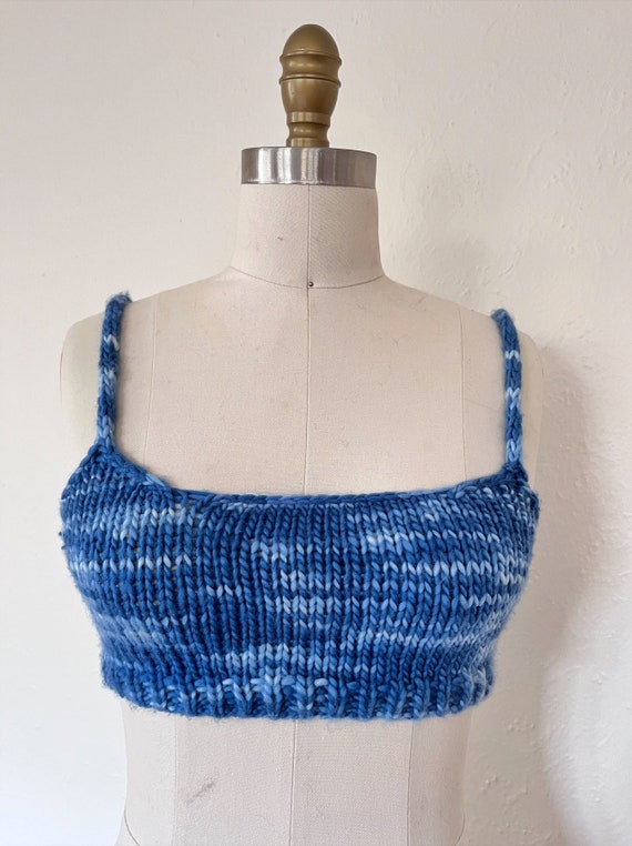 Hand-knit Merino Bralette 
