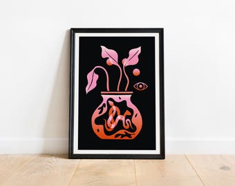 The Dark Serpents - Illustration A5 A4 - Poster - Print - Print