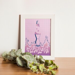 Die Lavalampe - Illustration A5 - Poster - Print - Druck