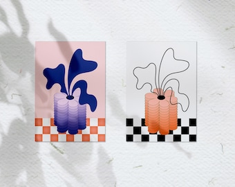 The flower is the vase - Illustration A5 A4 - Poster - Print - Print