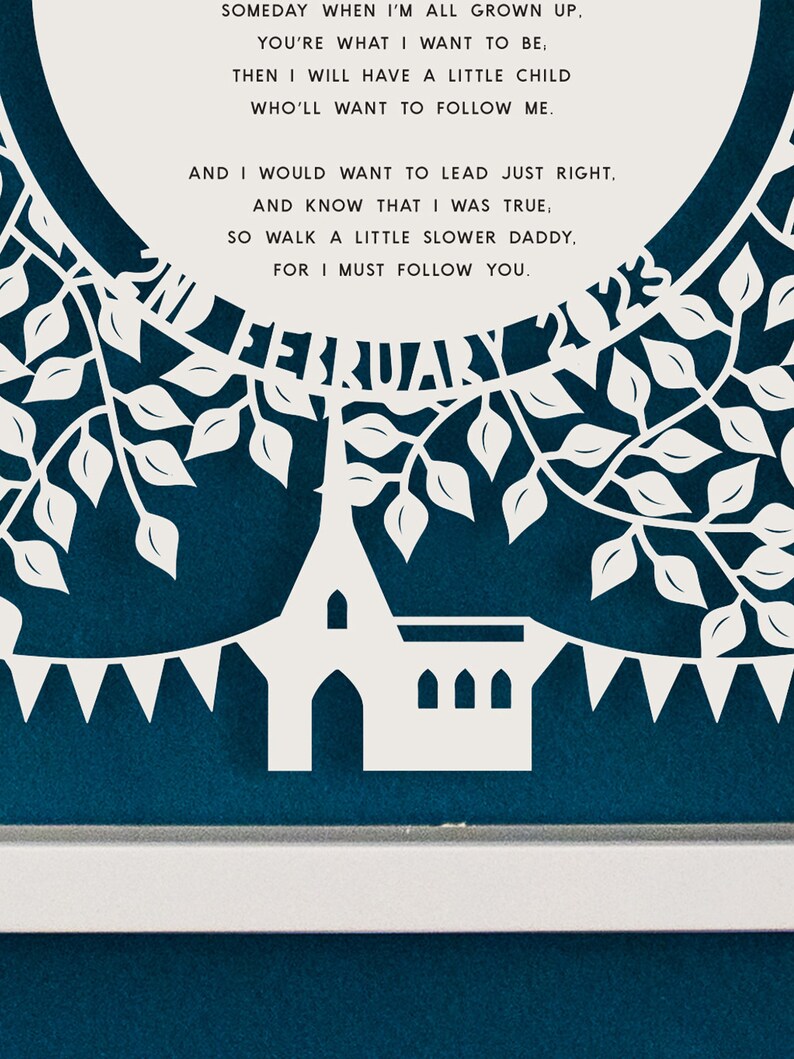 Christening Reading Poem Papercut Etsy