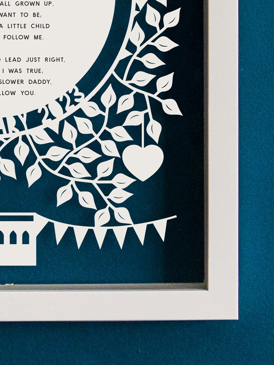 Christening Reading Poem Papercut Etsy