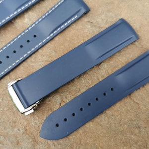 Bracelet en caoutchouc pour Omega Seamaster/Speedmaster 19/20/21/22 mm