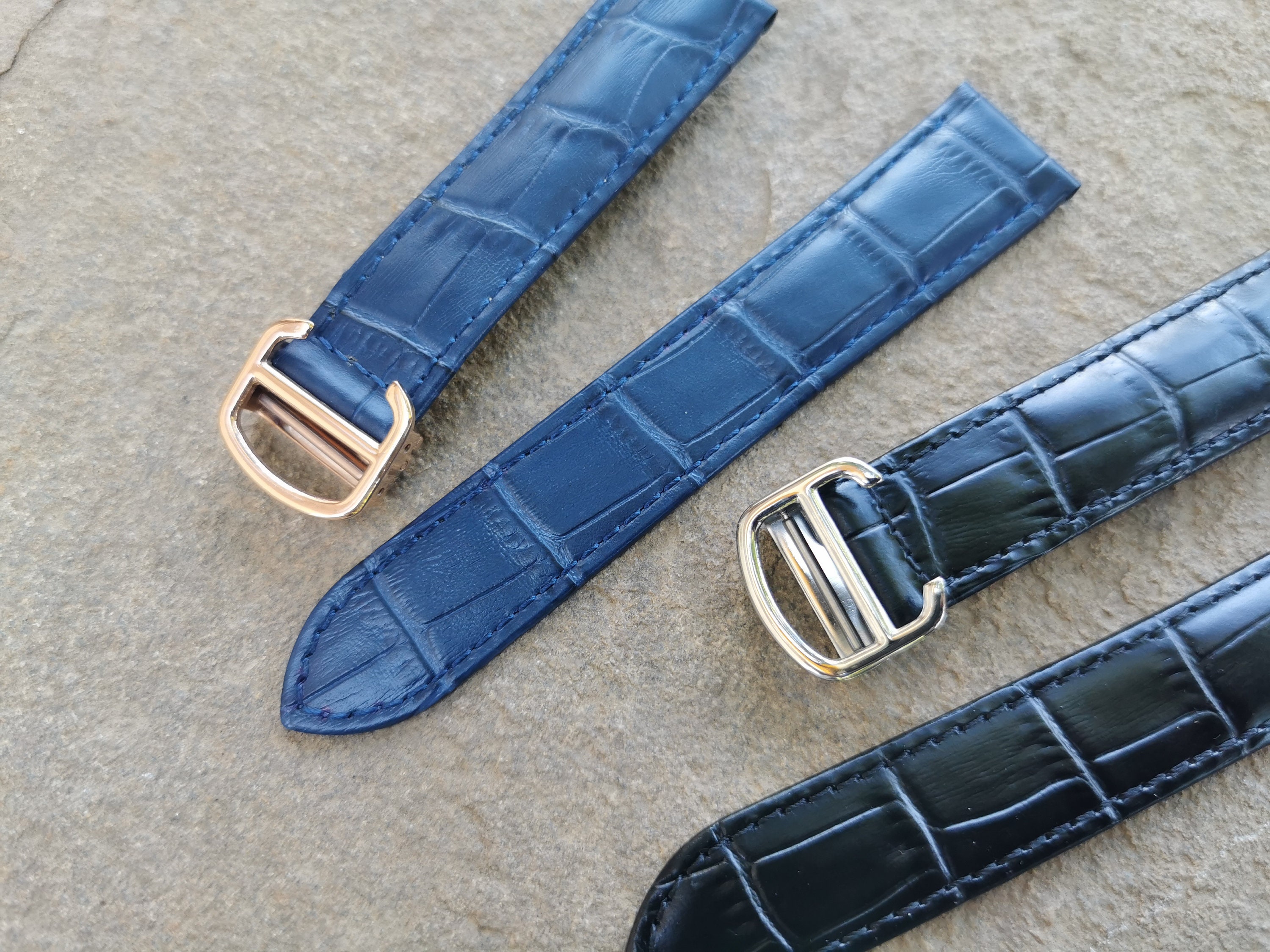 Leather Strap for Cartier Tank Solo 16/18/20/22mm Band wh Buckle