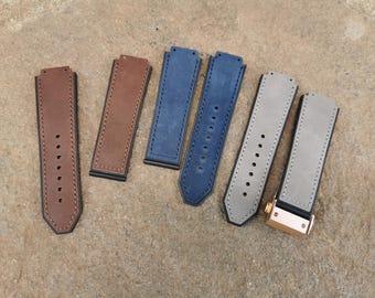Leather Strap for Hublot Big Bang & Classic Fusion 19x26mm