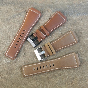 Leather Strap for Bell & Ross BR01 BR03 Watch 34mm-24mm
