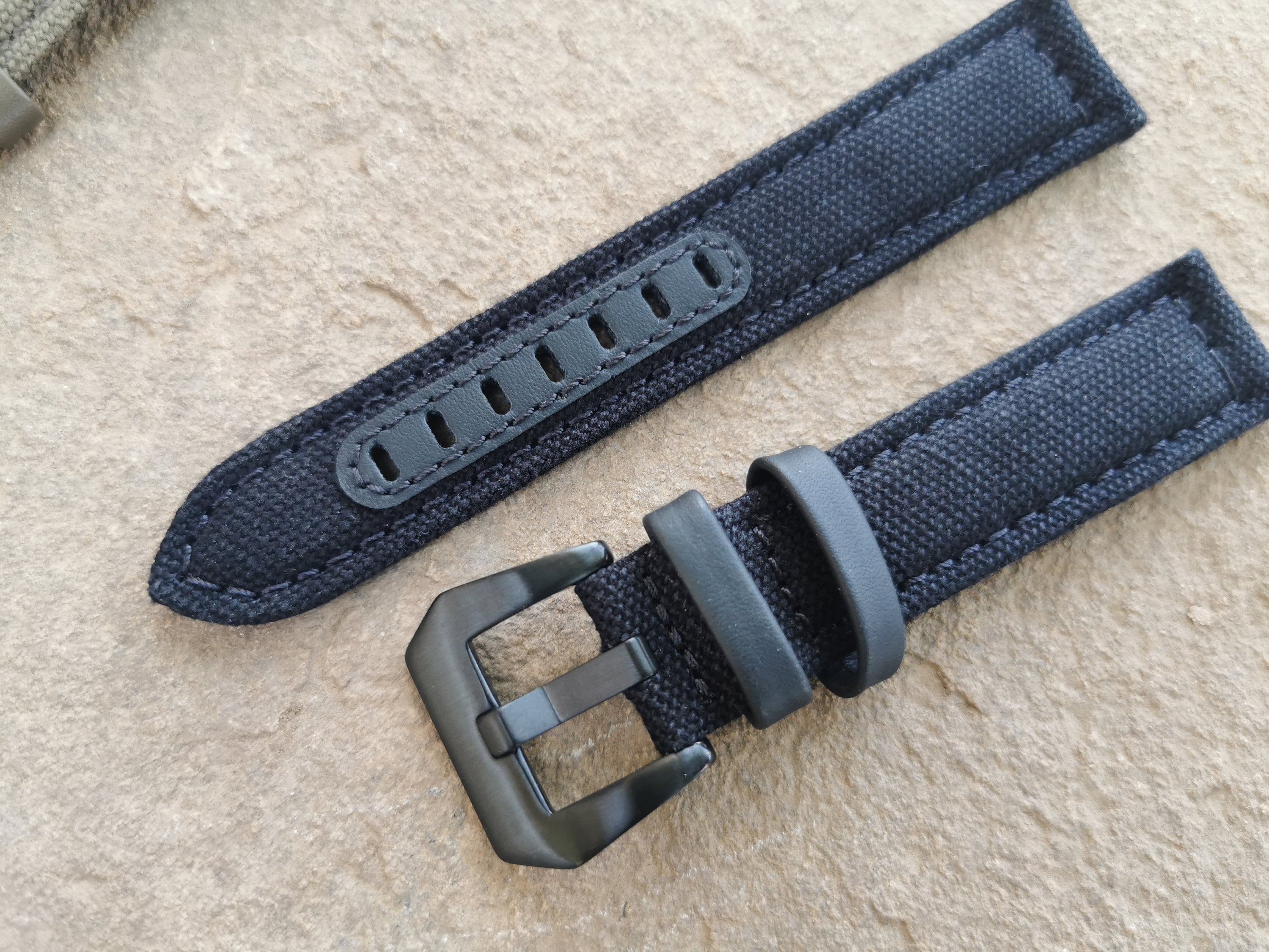 Sangle De Montre En Cuir Véritable - 24/22mm Marron - Style Vintage Pour Panerai Luminor