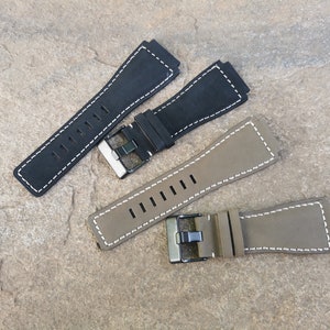 Leather Band for Bell & Ross BR01 BR03 Watch 34mm-24mm
