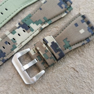 Canvas Leather Strap for Bell & Ross Watch BR01 BR03 34x24mm
