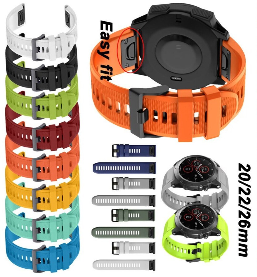 For Garmin Watch Band Strap Replacement Silicone Sport Fitness Etsy