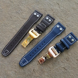 Leather Strap for IWC Big Pilot/Spitfire/Mark 18 Watch, 20/21/22mm