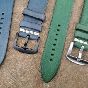 Italian leather Strap for Panerai/Omega/Tudor Watches - 20/22/24mm