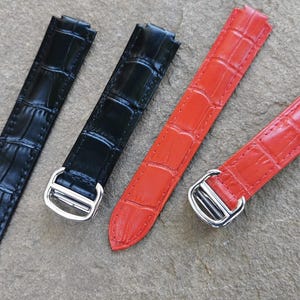 Bracelet en cuir pour ballon bleu Cartier 14 x 8/16 x 9/18 x 11/20 x 12/22 x 14 mm