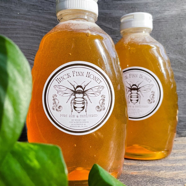 TWO PACK - 2 LBS Raw Local Honey Pure + Unfiltered