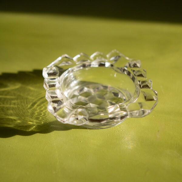 Mini Vintage Glass Ashtray or Trinket Dish