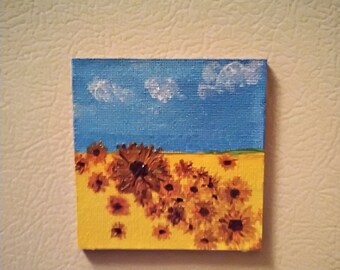 Ukrainian flag with sunflowers