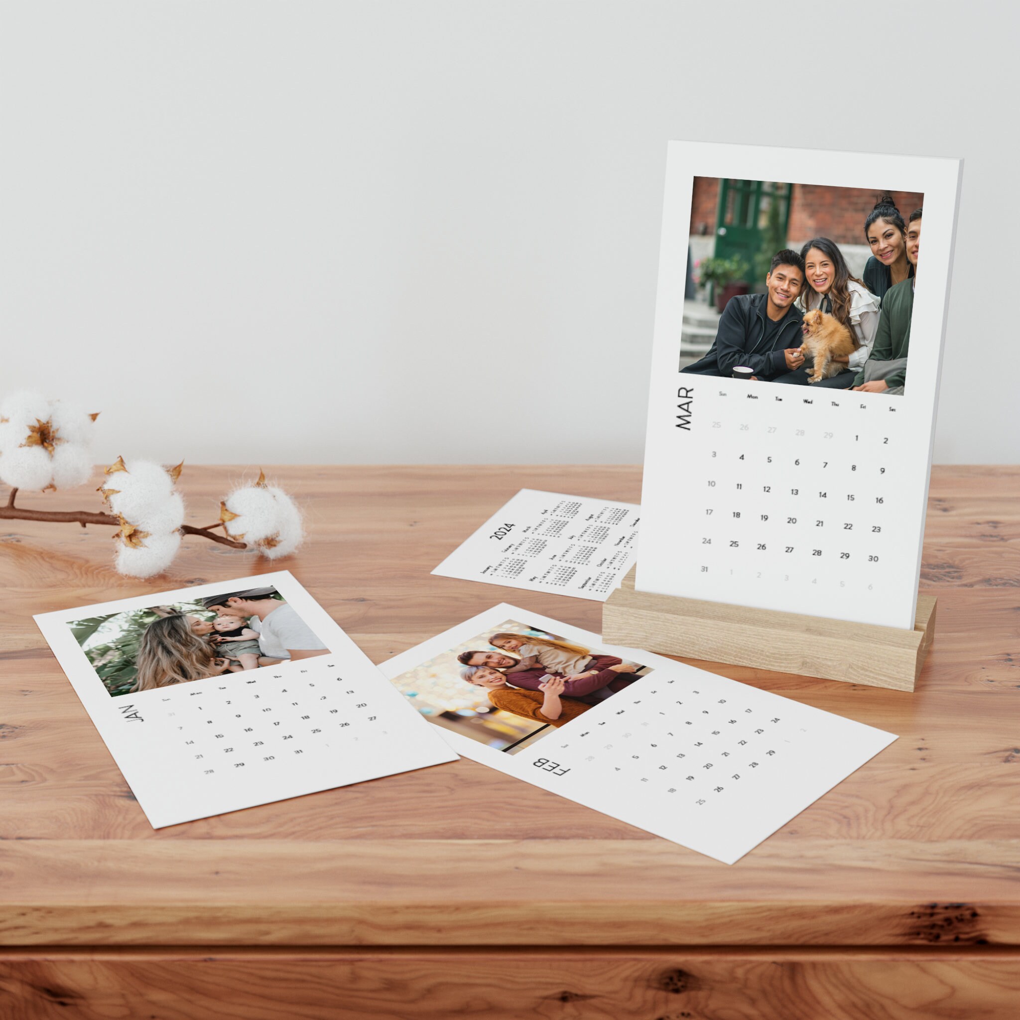 Personalized Desk Calendar 2024 Desk Calendar Photo Desk Etsy