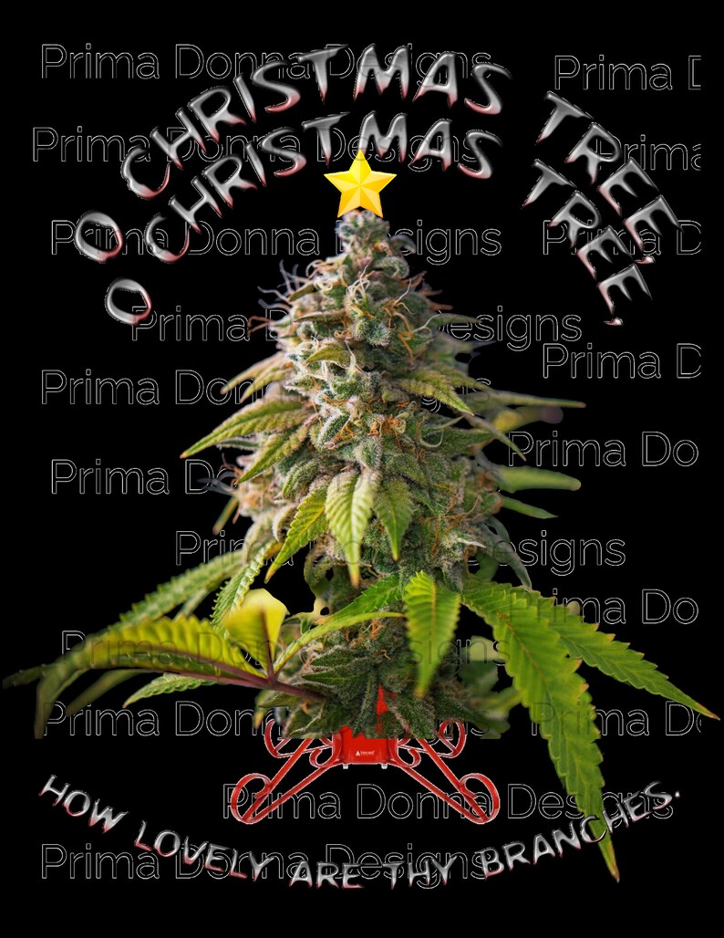 Marijuana Bud Christmas Tree PNG Files 3 Immediate Download Etsy