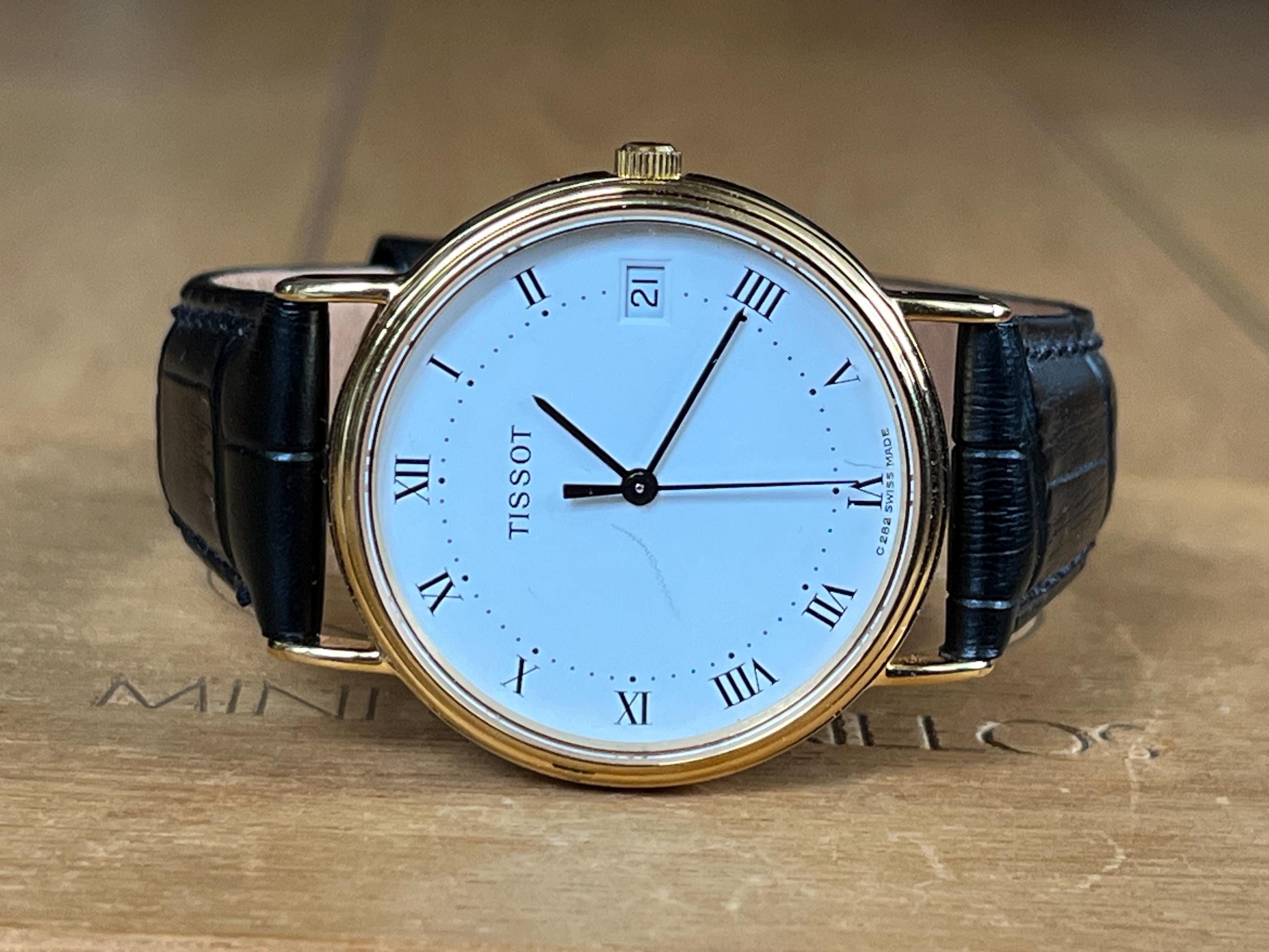 1990's Classic Swiss Vintage Quartz Men's Watch Tissot Golden Tone
