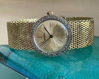 Elegante 1960er Vintage Schweizer Damenuhr Richard goldene Farbe Gehäuse, Schweizer Vintage Damenarmbanduhr, Retro Armbanduhr, Geschenk für Frauen