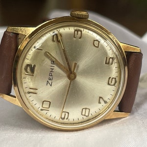 Elegante orologio da polso da donna svizzero vintage del 1970 con cassa color oro Zephir, orologio da polso meccanico svizzero da donna vintage, regalo per orologio da donna retrò
