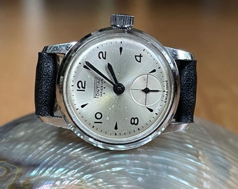 Elegante Schweizer Vintage-Damenarmbanduhr von Pontiac aus dem Jahr 1960 mit silberfarbenem Gehäuse, Schweizer mechanische Vintage-Damenarmbanduhr, Geschenk für Damen im Retro-Stil