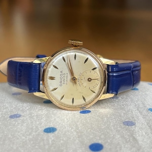 Elegante orologio da polso da donna vintage svizzero degli anni '60 con cassa color oro Oriosa, piccolo orologio meccanico da donna vintage svizzero, regalo per donna.