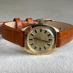 Elegante orologio da polso da donna Pallas Eppo vintage svizzero degli anni '60 con 17 rubini, cassa color oro, orologio da donna vintage svizzero, orologio da polso da donna regalo