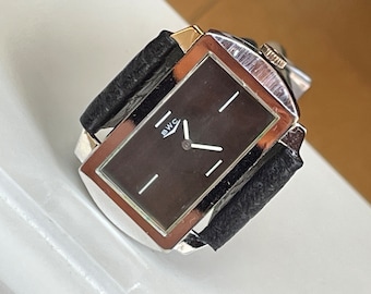 Elegant 1960 Vintage Swiss ladies dress Wristwatch BWC silver color case, Vintage Art Deco women cocktail watch, Retro watch ladies gift