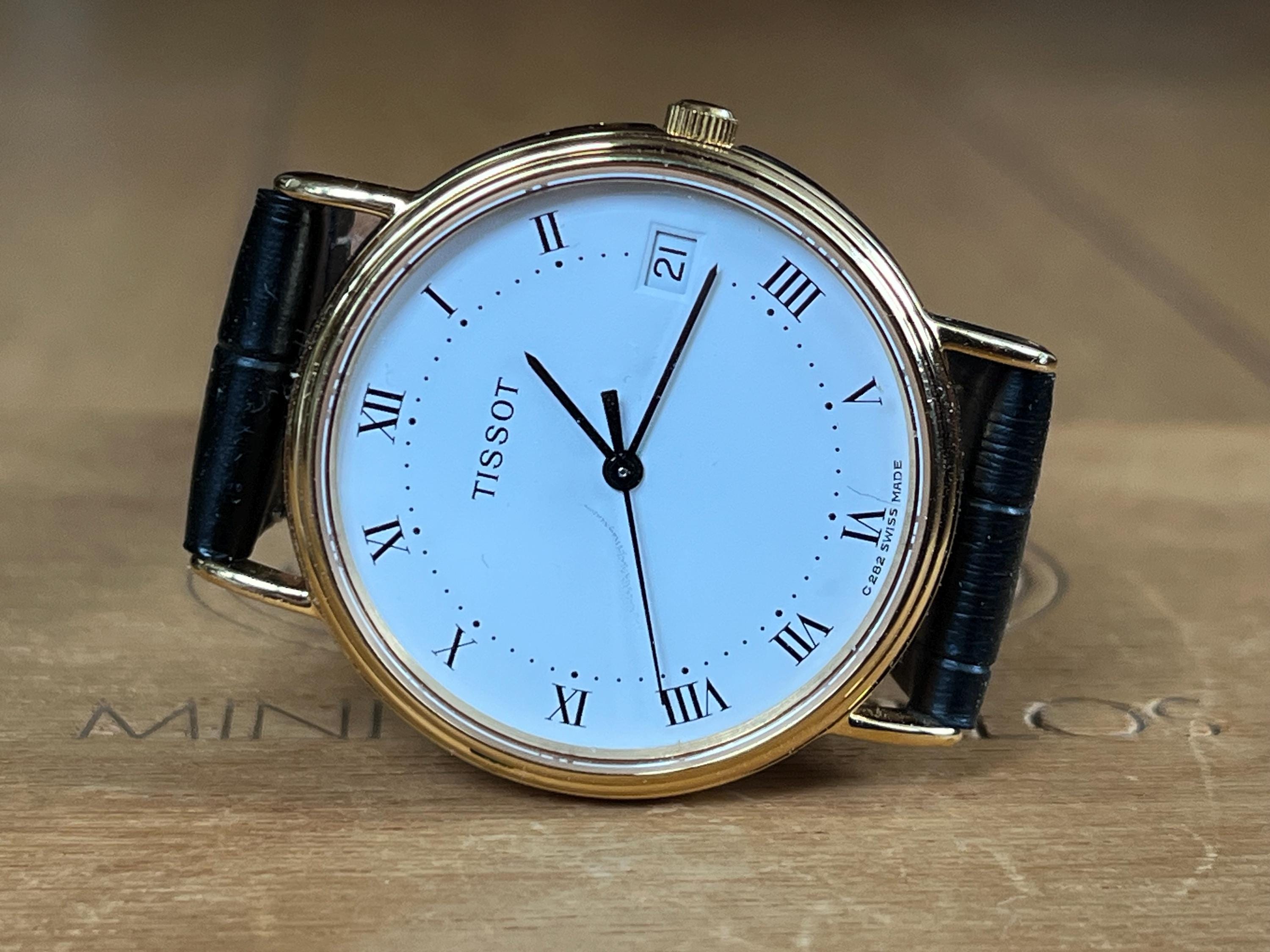 1990's Classic Swiss Vintage Quartz Men's Watch Tissot Golden Tone