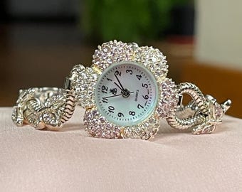 ヴィンテージ スターリング シルバー マーカサイト ウォッチ