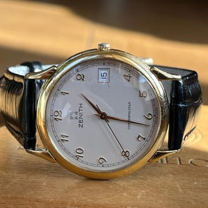 【VINTAGE】 ZENITH クォーツ 1990's Classic Swiss Vintage Quartz Men's Wristwatch Zenith
