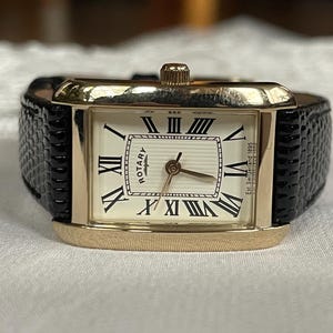 Elegante orologio da polso da donna al quarzo vintage svizzero degli anni '80 con cassa color oro Rotary, orologio da donna al quarzo vintage, orologio da regalo da donna