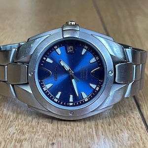 Vintage Seiko Silver Wave Yacht Timer Digital Quartz Men's Watch